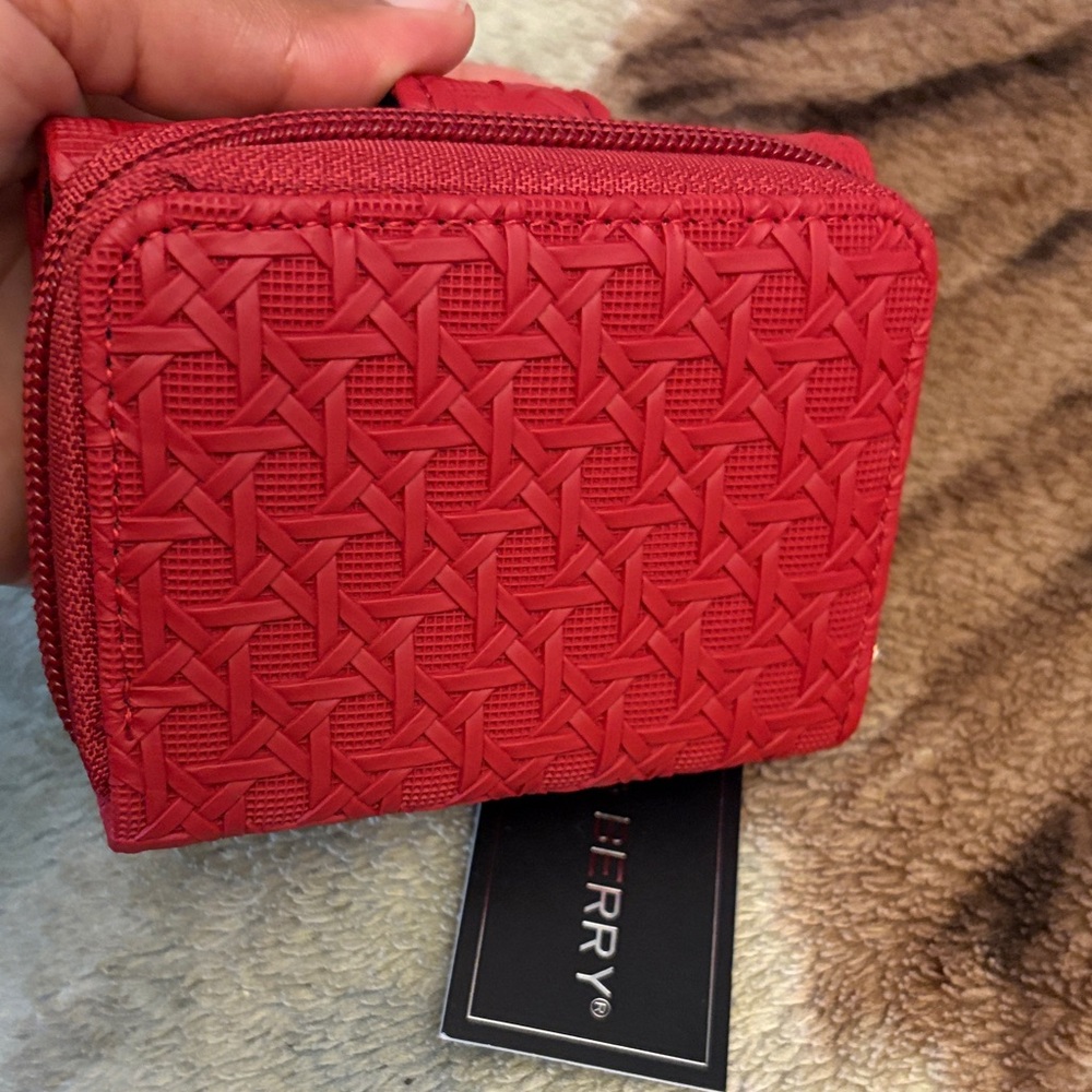Jane & Berry Red Textured Women's Wallet - Picture 7 of 15